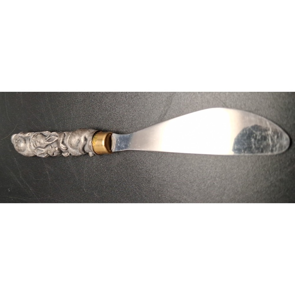 Pewter Cat, Ram, Fish, Rabbit Stainless Steel Butter knives - Picture 6 of 16